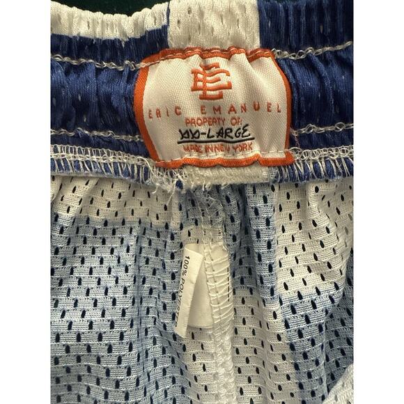 Eric Emanuel x NASCAR Mesh Shorts XXL Blue White Checkerboard Made in USA Limite - Picture 7 of 7